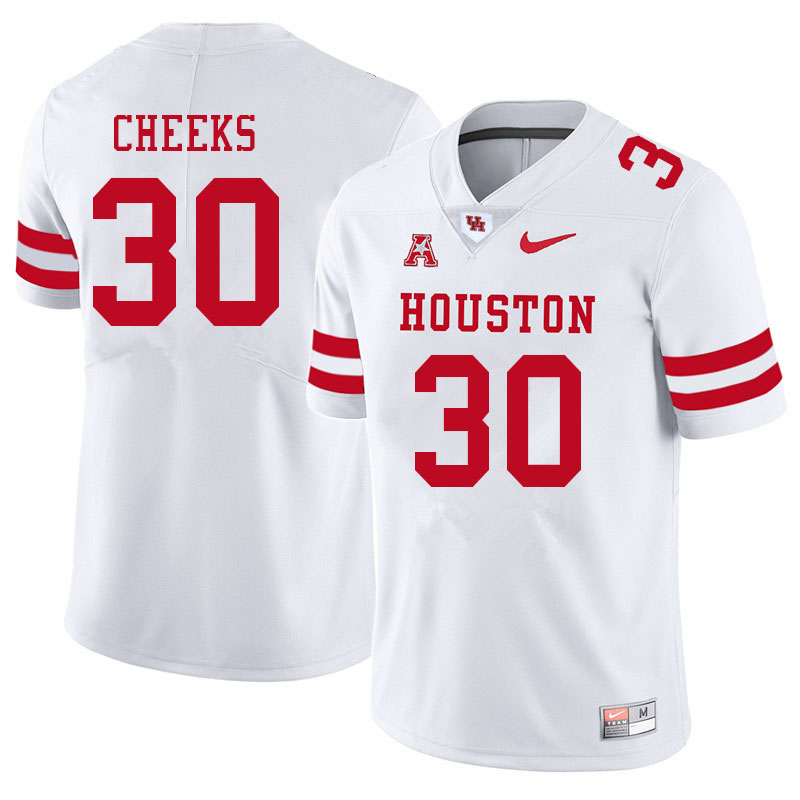 Men #30 Trimarcus Cheeks Houston Cougars College Football Jerseys Sale-White - Click Image to Close